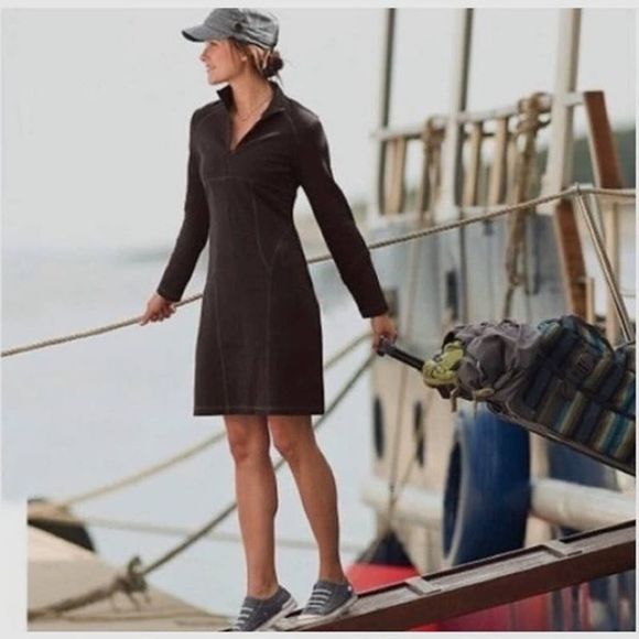 Athleta Cassidy Sweater Dress in Charcoal - Picture 2 of 12